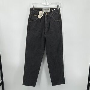 VTG Y2K Hip Hop Baggy Fabric Lined Comfort Black Relaxed Fit Jeans Sz28